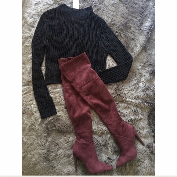 Black knitted L/S top - Picture 6 of 7